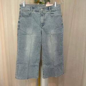 NYDJ Wide Leg Capri Jeans 10P Light Wash High Rise